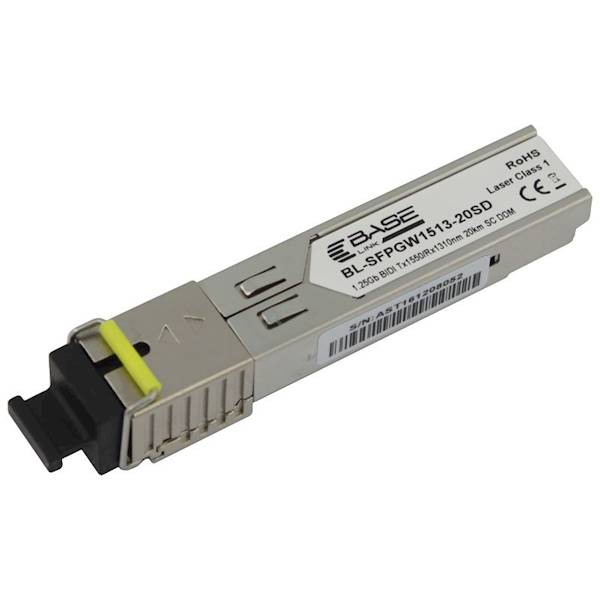 SFP Moduł 1x1000Mbps SC SM WDM TX1550nm DDM 20km