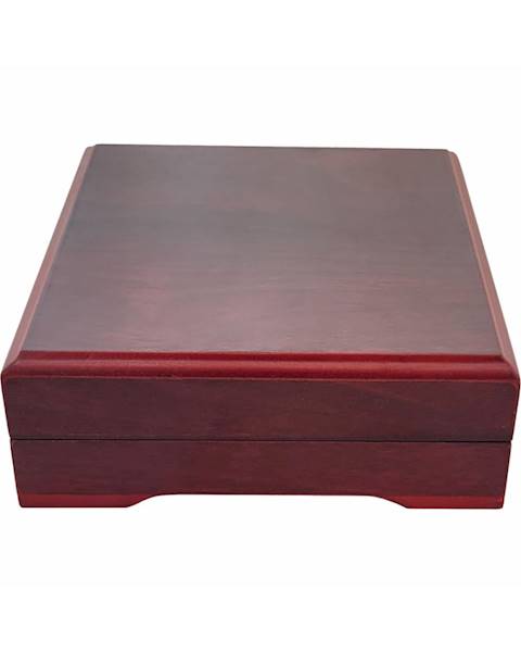 Etui drewniane na medal czerwone