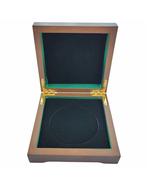 Etui drewniane na medal zielone