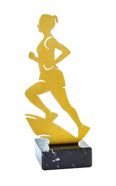 Statuetka metalowa 4324 biegi kobiety