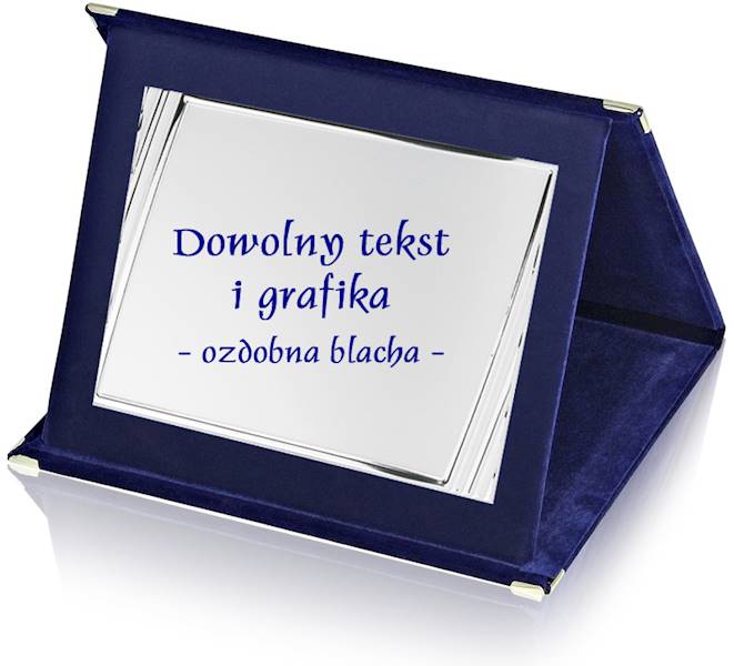 Etui welurowe 25x19 granatowe + grawer LUX
