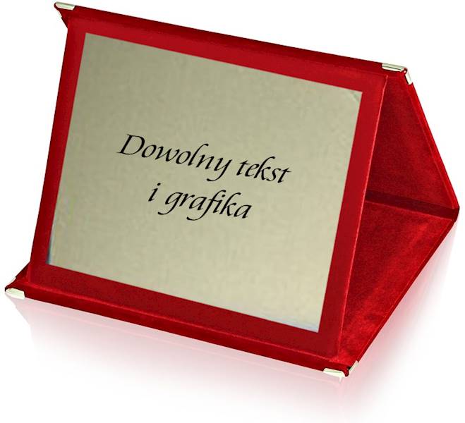 Etui welurowe 25x19 czerwone + grawer
