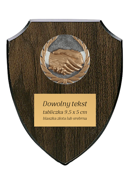 Podziękowanie tarcza 22,5x18 + emblemat