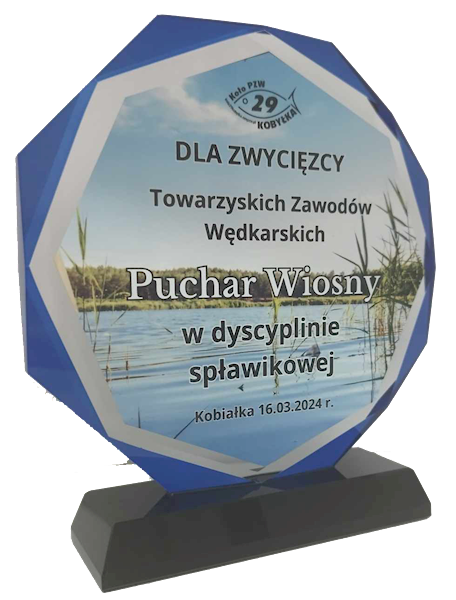 Statuetka szklana W463 czerwona