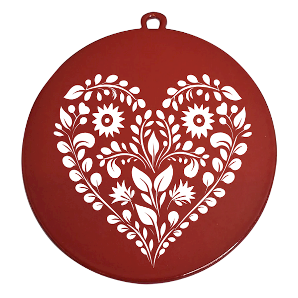 Medal stalowy DU7001 red nadruk UV