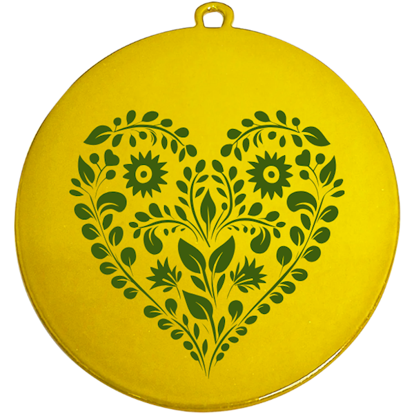 Medal stalowy DU7001 yellow nadruk UV