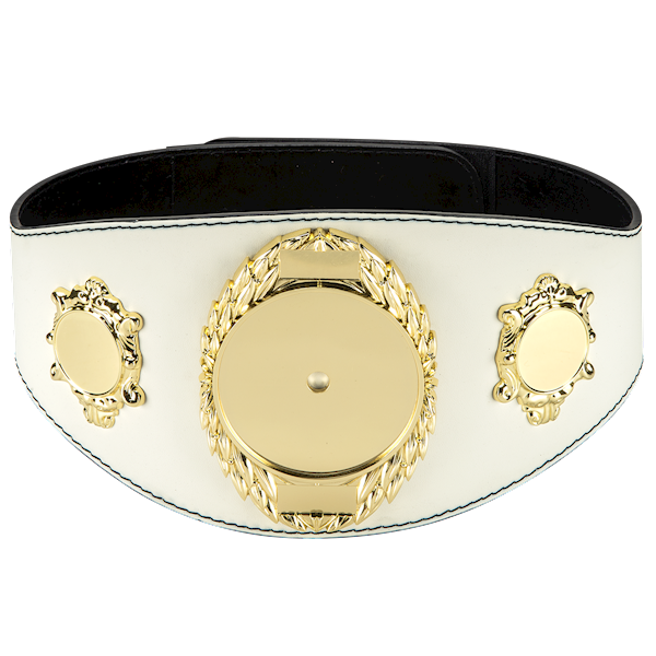 Pas MISTRZA bokserski Biały