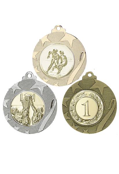 Medal PC011 srebrny 5 cm gwiazdy