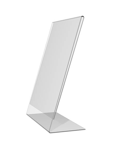 STOJAK L A4 PIONOWY  plexi 2 mm bezbarwna