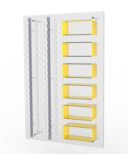 EKSPOZYTOR ALU LINE 38 opraw+OKIENKA • KOLOR: plexi SATINE • KOLOR OKIENEK: POMARAŃCZOWE • EKSPOZYTOR ALU LINE 38 opraw+OKIENKA • KOLOR: plexi SATINE • KOLOR OKIENEK: POMARAŃCZOWE • MOCOWANIE: Kołki do betonu