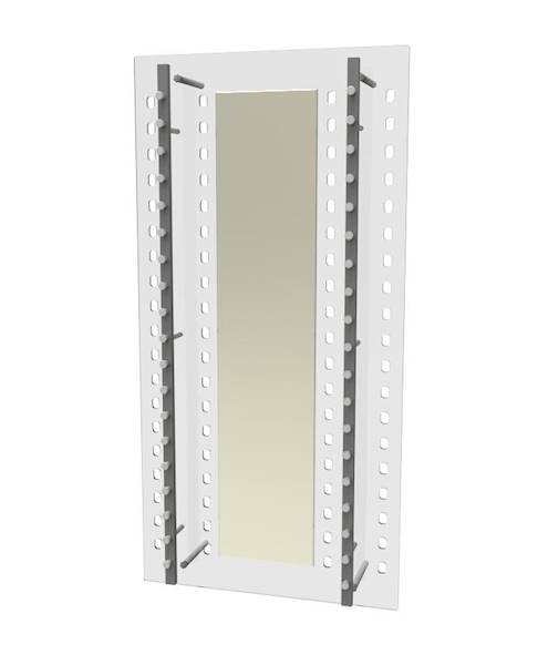 EKSPOZYTOR ALU LINE 38 opraw + LUSTRO • KOLOR: BEZBARWNY • EKSPOZYTOR ALU LINE 38 opraw + LUSTRO • KOLOR: BEZBARWNY • MOCOWANIE: Kołki do betonu