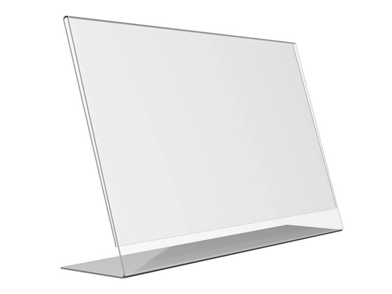 STOJAK L A6 POZIOMY  plexi 2 mm bezbarwna