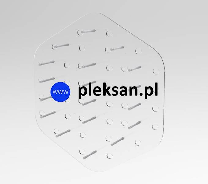 EKSPOZYTOR HEX 18 opraw,590x650mm • KOLOR: BEZBARWNY • EKSPOZYTOR HEX 18 opraw,590x650mm • KOLOR: BEZBARWNY • MOCOWANIE: Kołki do betonu