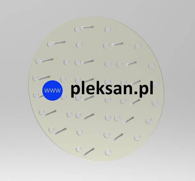 EKSPOZYTOR RING 18 opraw, średnica 590 mm • KOLOR: plexi SATINE • EKSPOZYTOR RING 18 opraw, średnica 590 mm • KOLOR: plexi SATINE • MOCOWANIE: Kołki do betonu
