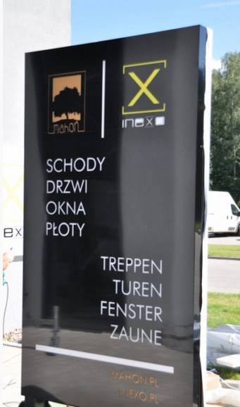 Kaseton reklamowy frezowany, podświetlany LED