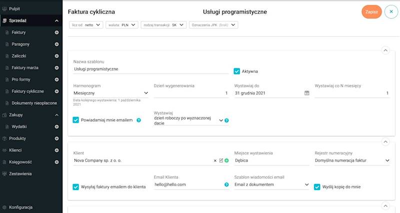 Subiekt 123 - pakiet podstawowy - abonament na 12 miesięcy
