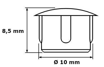 Zaślepka Ø 10 mm, ciemny brąz, 100 szt