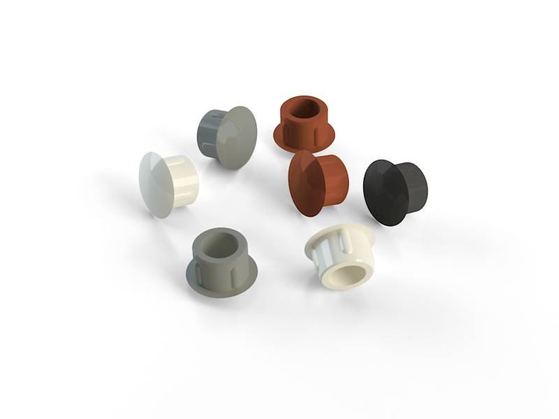Zaślepka Ø 10 mm, czarny RAL 9005, 100 szt.