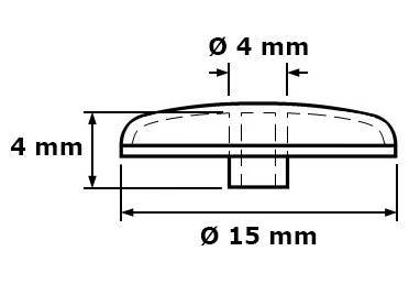 Zaślepka na dyble Ø 15 mm, biały RAL 9016, 100 szt.