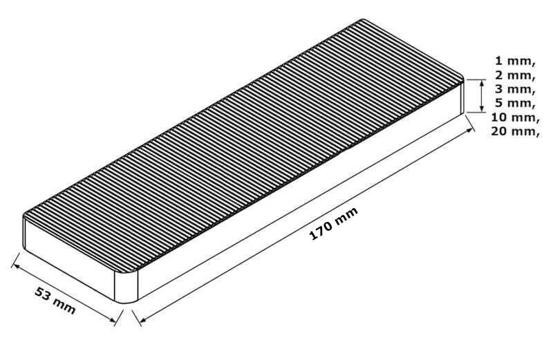 Klocki podporowe, zestaw 150 szt. 53x170mm