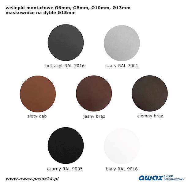 Zaślepka Ø 10 mm, biały RAL 9016, 100 szt.