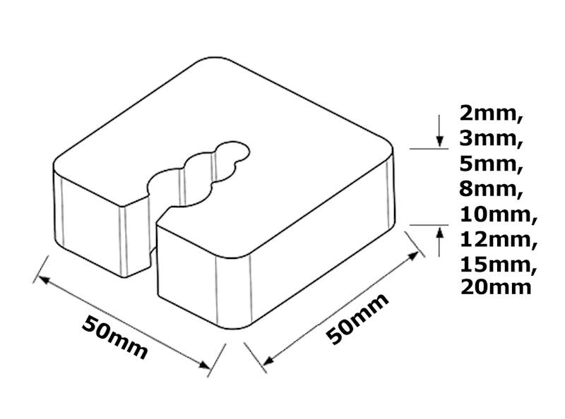 Podkładka pod listwę startową 15x50x50mm, 50szt.