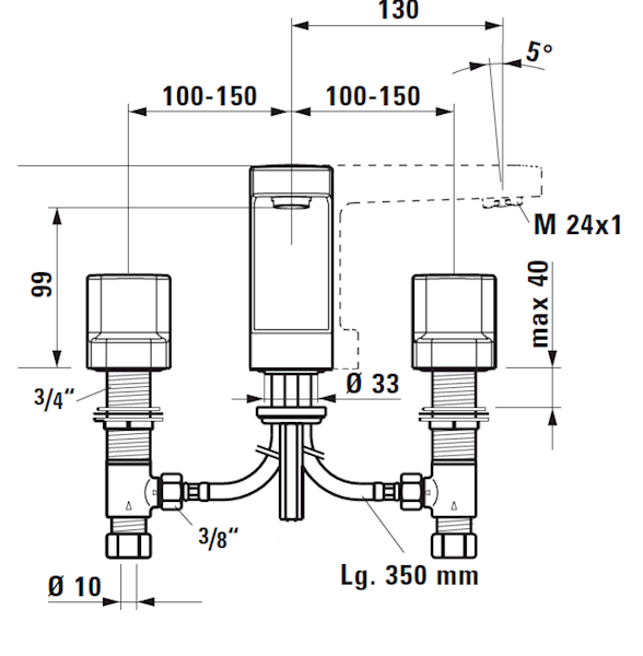 LAUFEN bateria umywalkowa ARWA LB  3-otworowa (16)