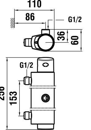 LAUFEN bateria prysznicowa InfraTronic sensor(60)