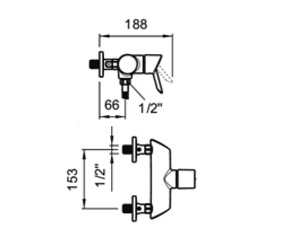 LAUFEN SIMILOR KUGLER FIORD bateria prysz (4)(40)