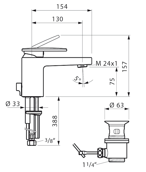 LAUFEN bateria umywalkowa CityPrime1 otworowa (28)