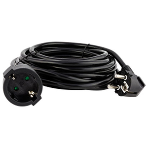 Przedłużacz REV 3M + wtyczka + gniaz 3G1,5mm2 czar