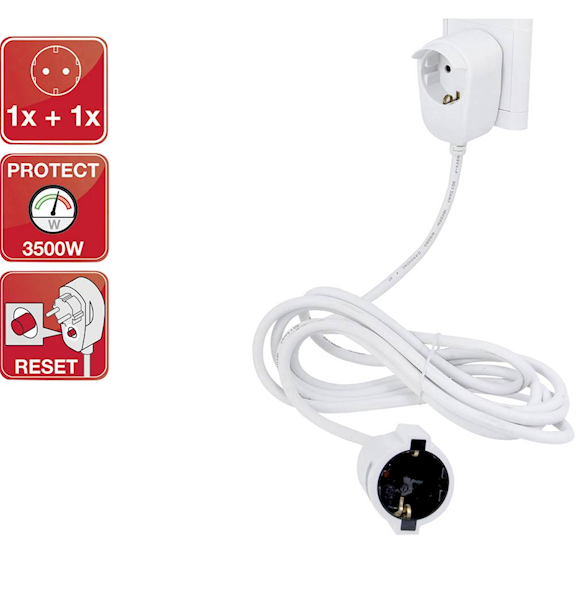 REV przedłużacz kabla 3m H05VV-F 3G 1,5 mm2