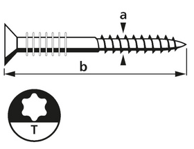SUKI śruba regulacyjna z łbem stożk, 6,0x100 mm 