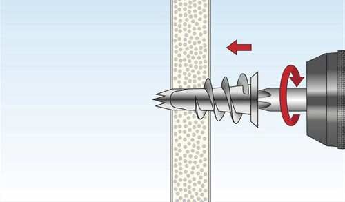 Kotwa do płyt gipsowo-kartonowych Tox Spiral Plus