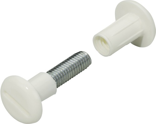 Hettich Śruba łącząca M6 z tuleją biały 34-45mm, 1