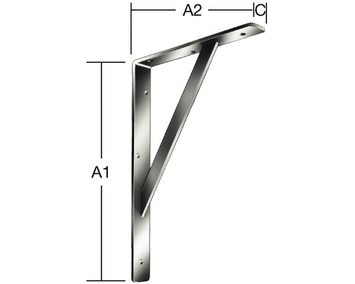 VORMANN wspornik półki/blatu 30 x  500 x  330mm bi