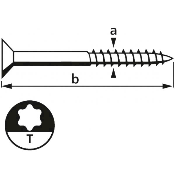 SUKI wkręty do drewna BASIC z łbem stożk. 5,0x30 