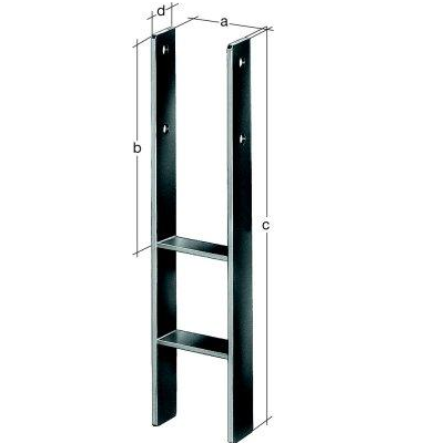 VORMANN Kotwa słupkowa H do wbetonowania 91mmx600