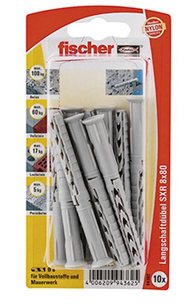 Fischer 94362 Kołek długi SXR 8x80 K 10szt