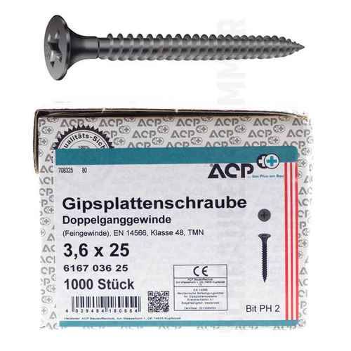 ACP Wkręty do płyt K/G 3,6x25 1000szt
