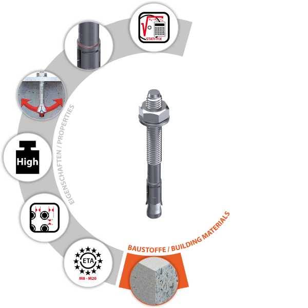 TOX Kotwa śrubow S-Fix Plus M10x100/20+33 mm 50szt