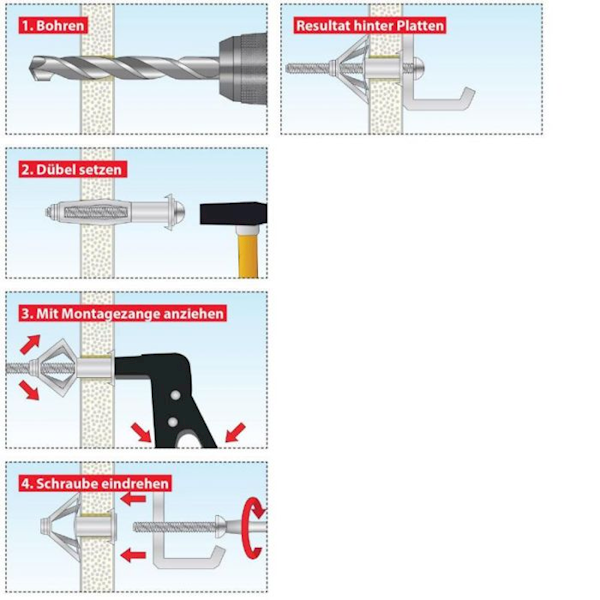 TOX ACROBAT Kołek metalowy M6 / 52 - 25 sztuk