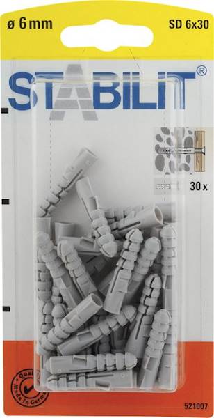 STABILIT Kołki rozporowe 6x30mm 30szt/op.