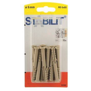 STABILIT Kołki rozporowe 6x60mm 15szt/op.