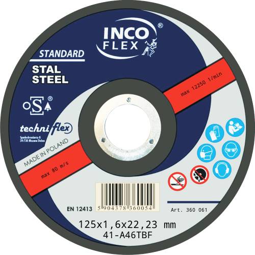 IncoFlex ściernice STAL STD 125x1,6