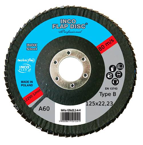 INCOFLEX Lamelka Pro CORUNDUM B-125x22,23 P60