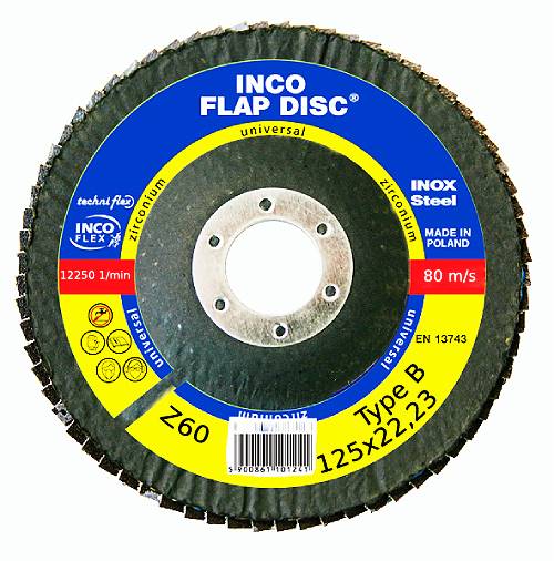 INCOFLEX Lamelka UNI ZIRCONIUM B-125x22,23 P60