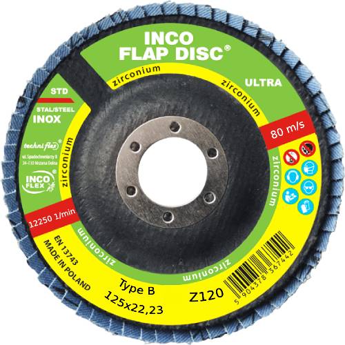 INCOFLEX Lamelka ULTRA ZIRCONIUM B-125x22,23 P120