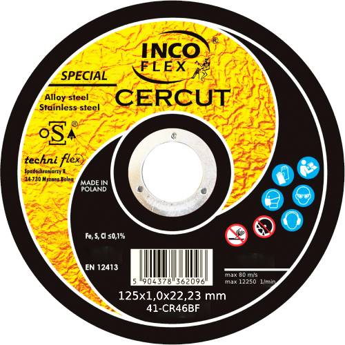 IncoFlex ściernice CERCUT SPECIAL 125x1,6