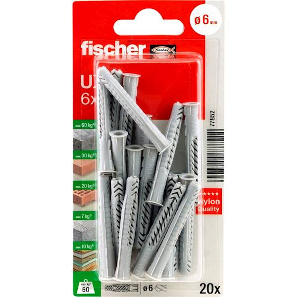 Fischer 77852 Kołek uniwersalny UX 6 x 50 R 20szt